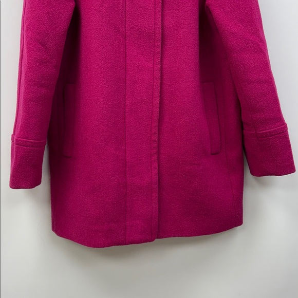 J. Crew City Peacoat Full Zip Winter Jacket Minimalist Preppy Pink 14 - Picture 4 of 8